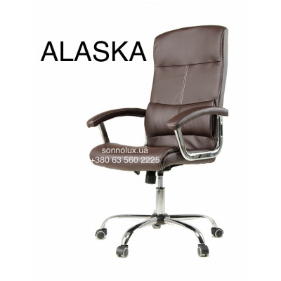 ALASKA PU black brown ALASKA офісне крісло АЛЯСКА. КИТАЙ-09.