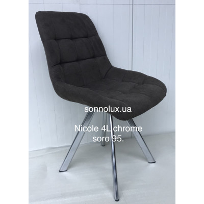 NICOLE 4L стілець (chrome, black, white, alu, antr). (SPIN). ВСІ КОЛЬОРИ. Новий Стиль.