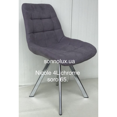NICOLE 4L стільці для дому (chrome, black, white, alu, antr). (SPIN). ВСІ КОЛЬОРИ. Новий Стиль.