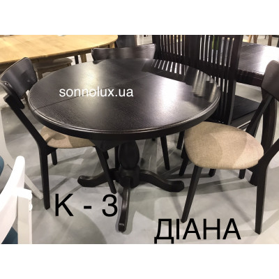 К 3 круглий розкладний стіл К-3 d94, 94/129х94. Черкаси Good Wood. НЕДОРОГО.