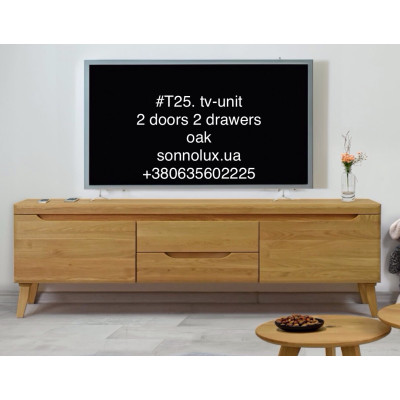 ANTALIYA MILAN PRAHA #T-25. TV-тумба дуб 2Д2Ш. ЕКСПОРТ.